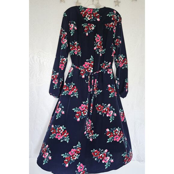 Isabel Maternity XLarge Pleated Floral Tie Back Maxi Dress Flowy Cottagecore - Picture 2 of 16